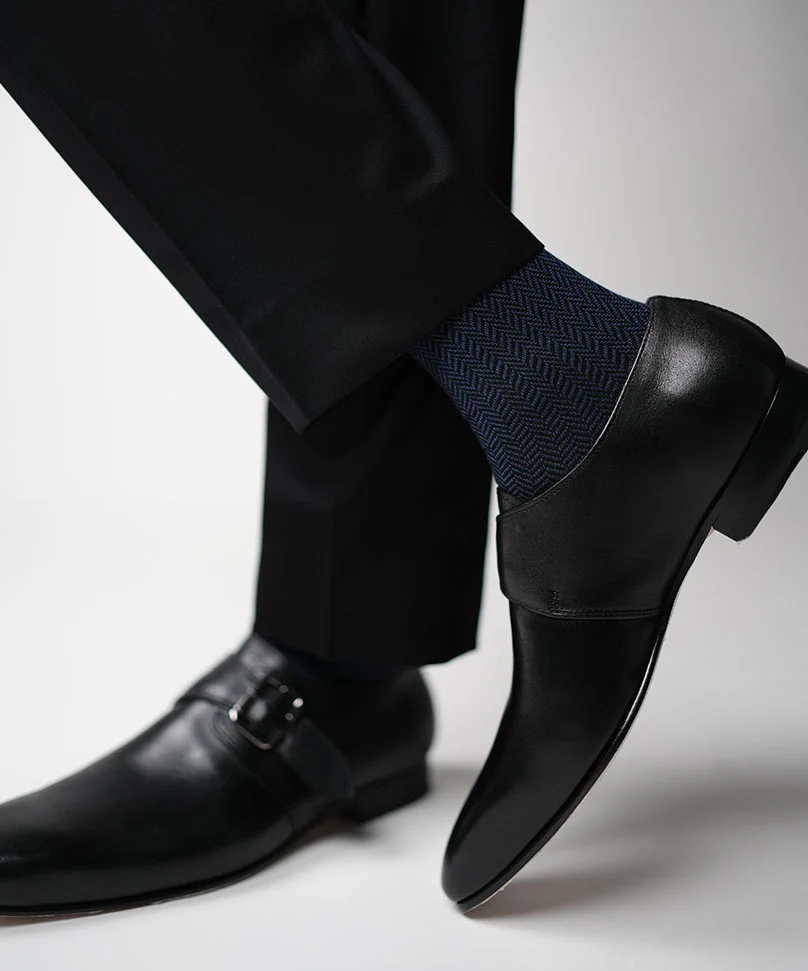 Airforce Blue Herringbone - Image 4