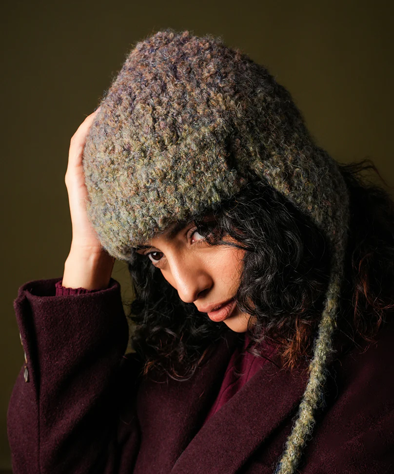 Beanie with Knot - Moss Green - Image 3