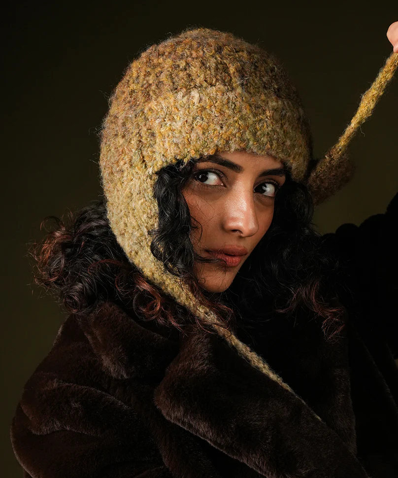 Beanie with Knot - Olive - Image 3