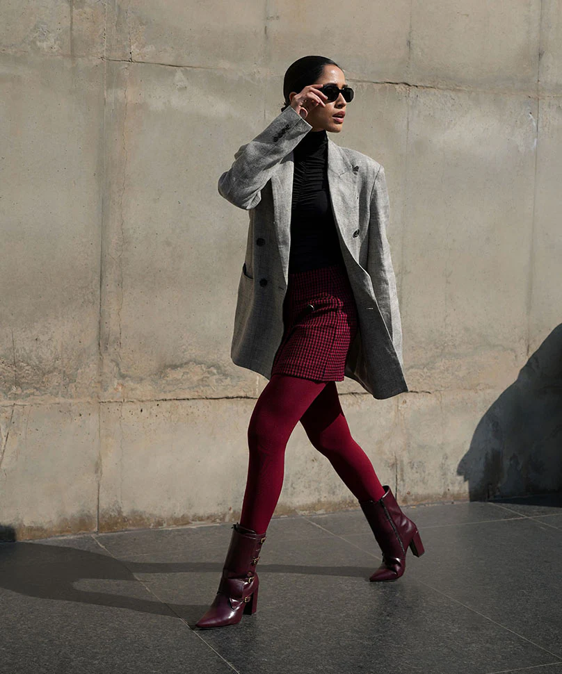 Bordeaux Fur Stockings - Image 5