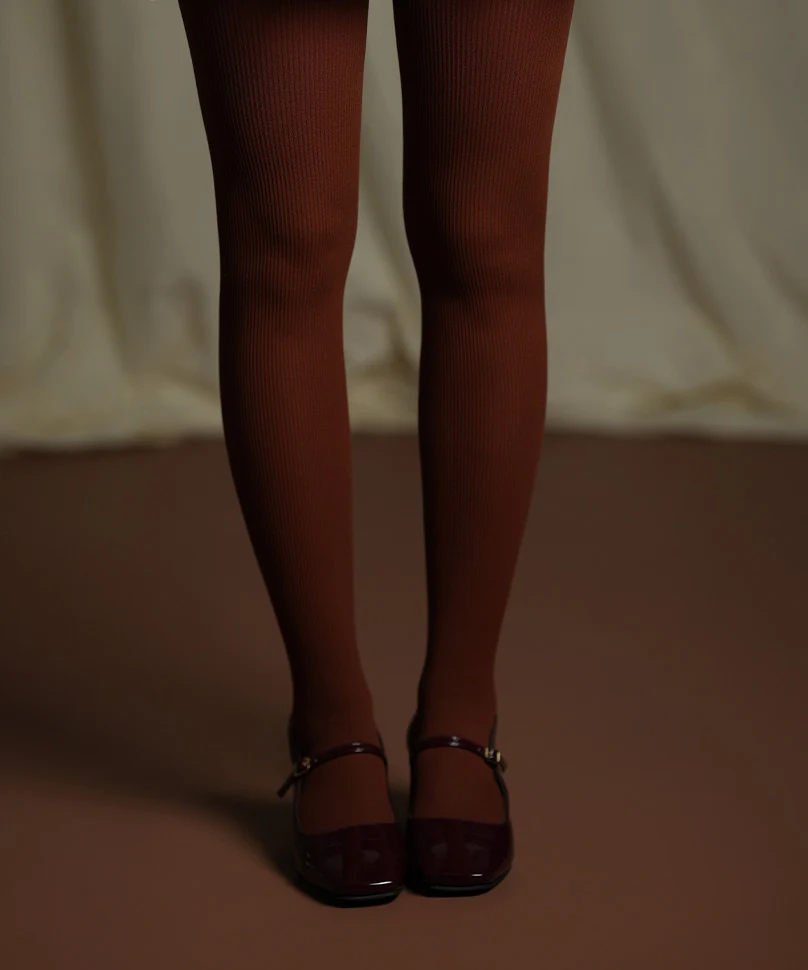 Brown Ribbed Stockings - Image 4