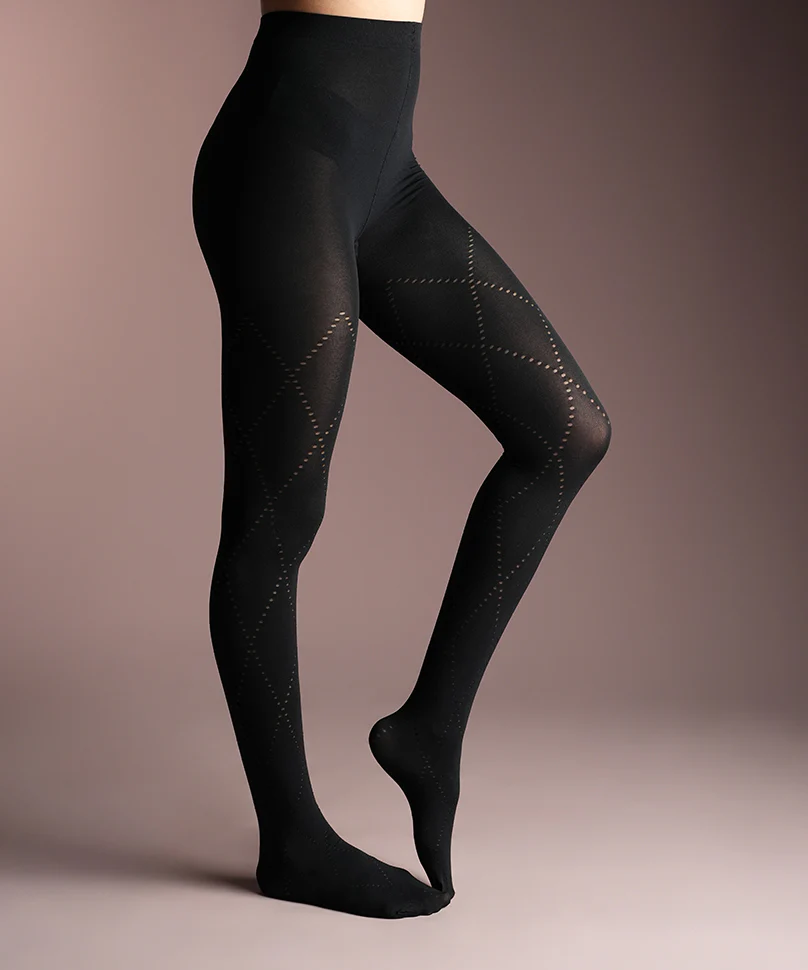 Criss Cross Opaque Stockings - Image 4