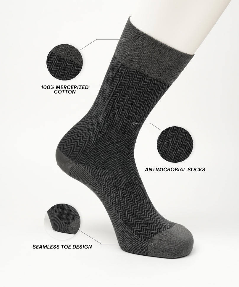 Dark Grey Herringbone - Image 3