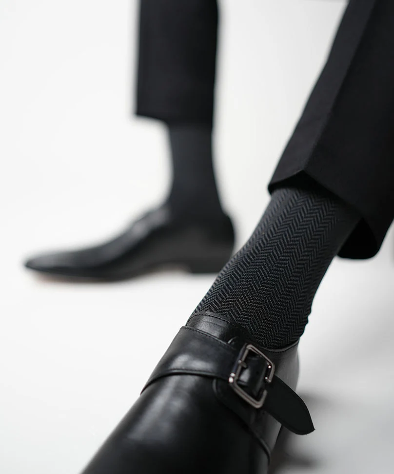 Dark Grey Herringbone - Image 4