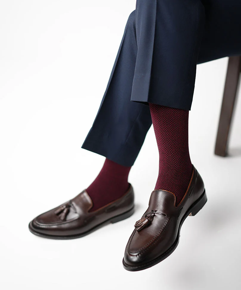 Maroon Herringbone - Image 3