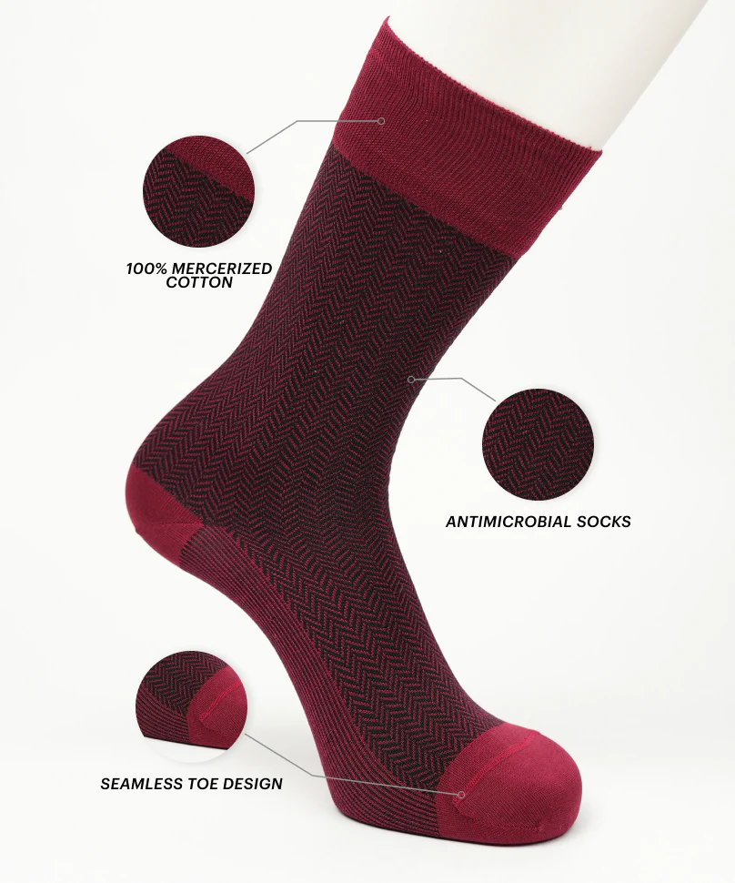 Maroon Herringbone - Image 5