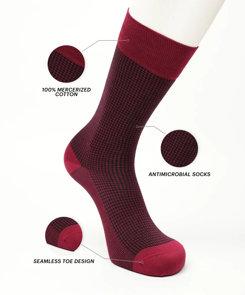 Maroon Houndstooth - Image 3