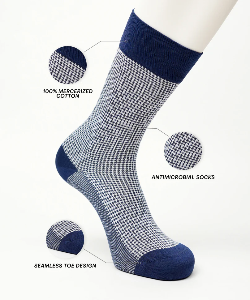 Navy Blue Houndstooth - Image 3