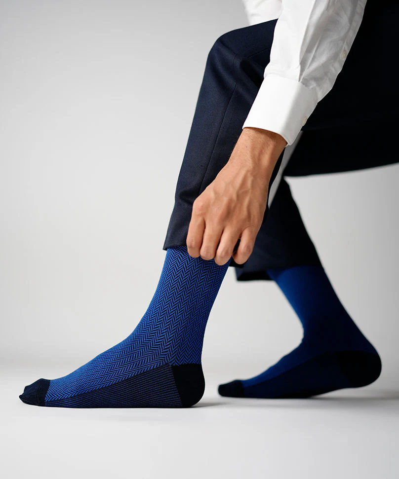 Royal Blue Herringbone - Image 4