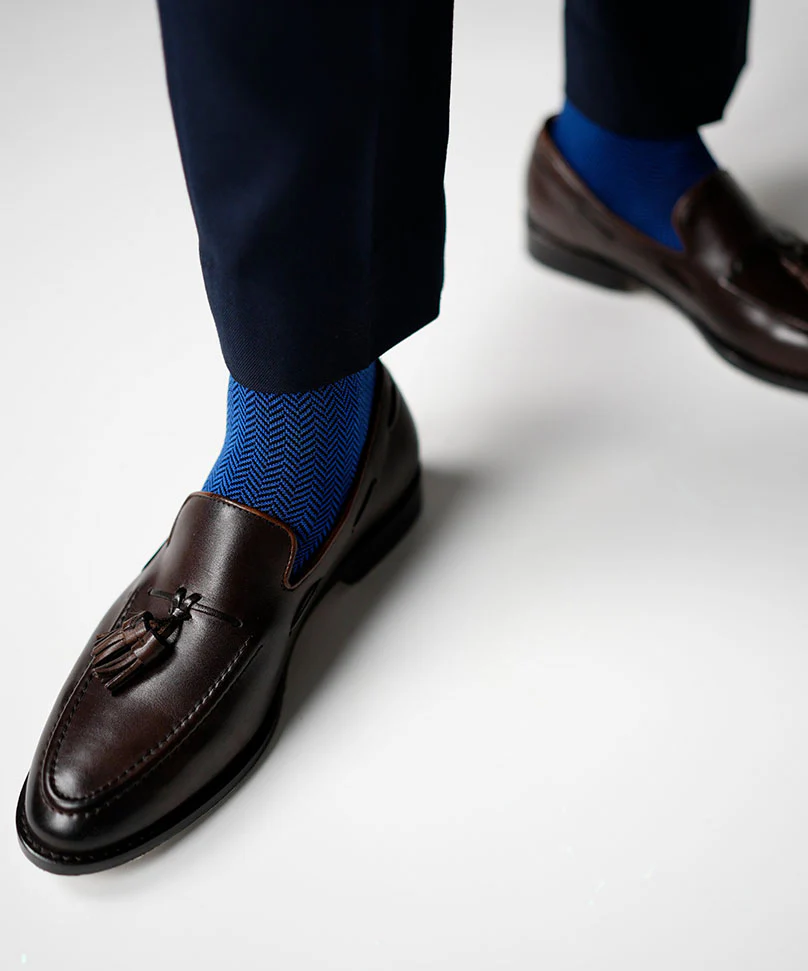 Royal Blue Herringbone - Image 5